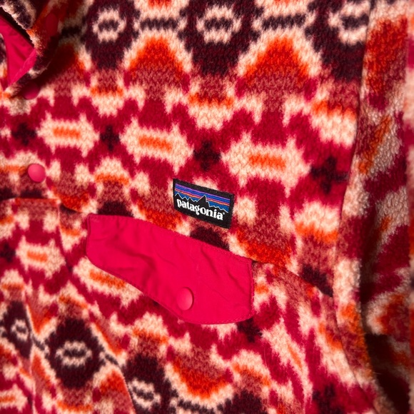 Patagonia Synchilla Red and Pink Fleece - Picture 2 of 4